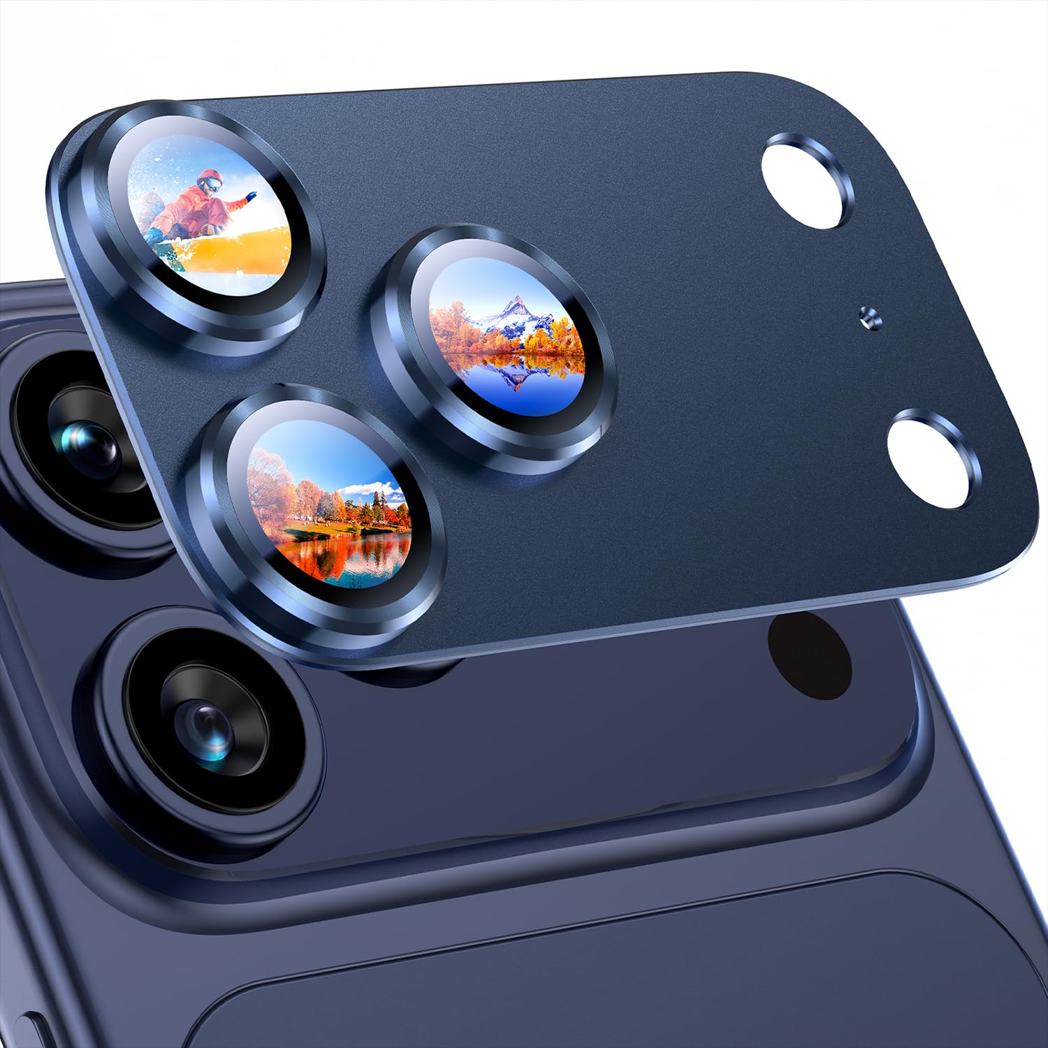 Uyiton for iPhone 17 Pro Camera Lens Protector, Metal Frame Glass Cover