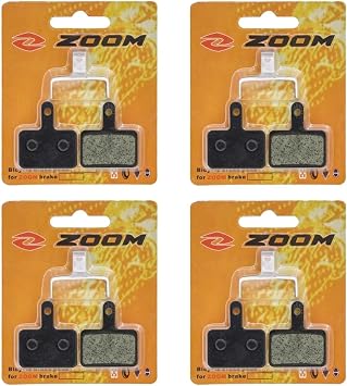 4 Pair B01S Brake pads Resin Disc Brake Pads Compatible with Trp Tektro Shimano Deore Zoom for MTB MT200 M315 M355 M395 M446 M575 M486 M485 M445, normal size, Black