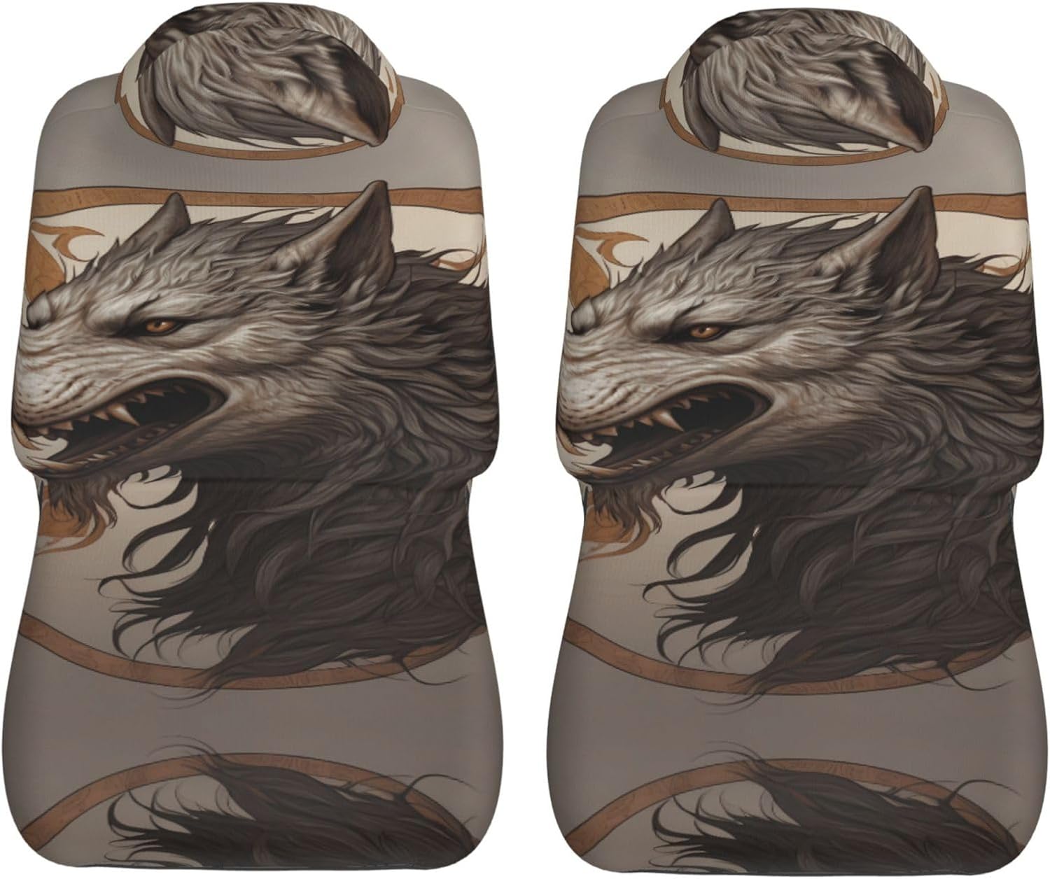 Universal Majestic Giant Wolf Printed car seat Covers are Suitable for Most Seats in Trucks, Vans, and Other Similar Vehicles.