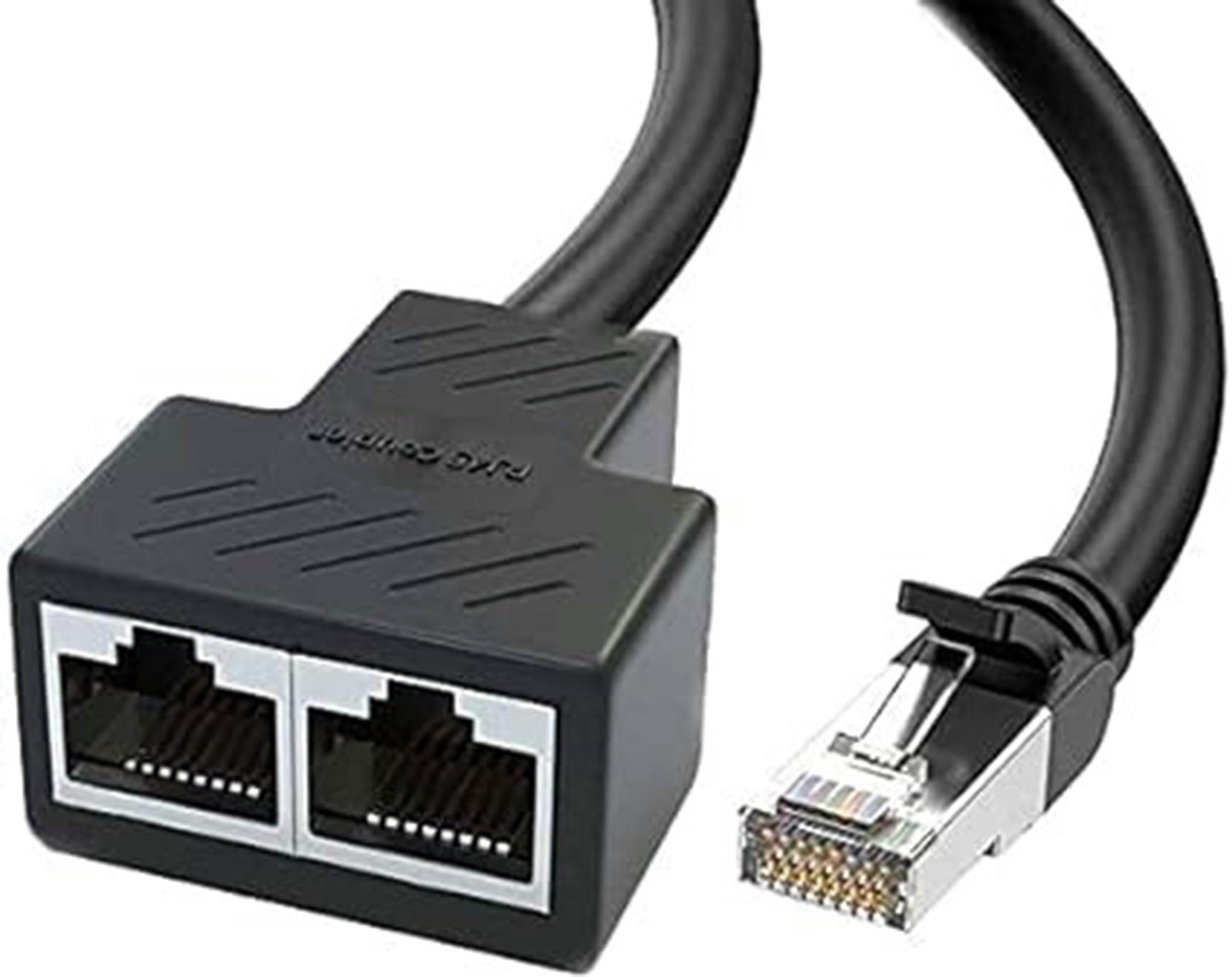 Adaptateur Ethernet RJ45 1 à 2 Ports Distributeur LAN Cat5 Cat5e Cat6 Cat7