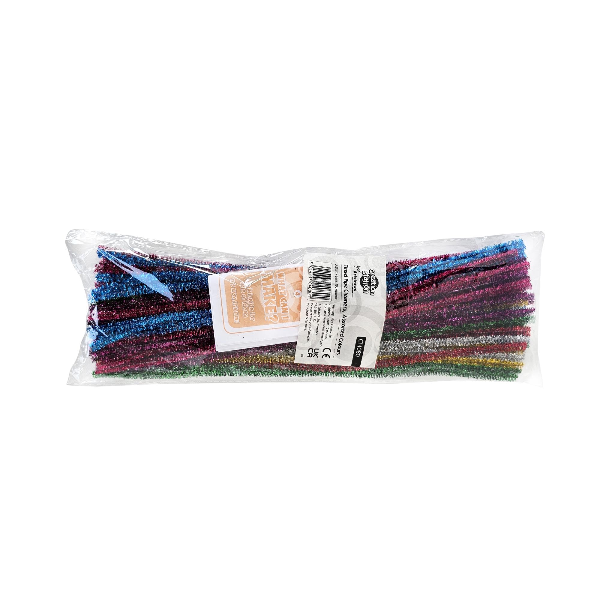 Sparkly Pipecleaners Coloured Tinsel Stems Glitter Assorted