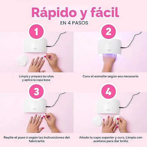 Miniatura 8 de Lámpara secadora de uñas SUNUV de 24 W. , Rosado