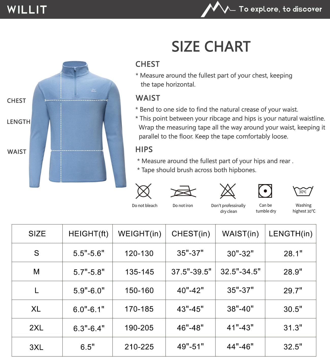 Willit Men's Fleece Pullover Quarter Zip Sweaters Cold Weather Thermal Shirt Jacket Lightweight Gray Medium