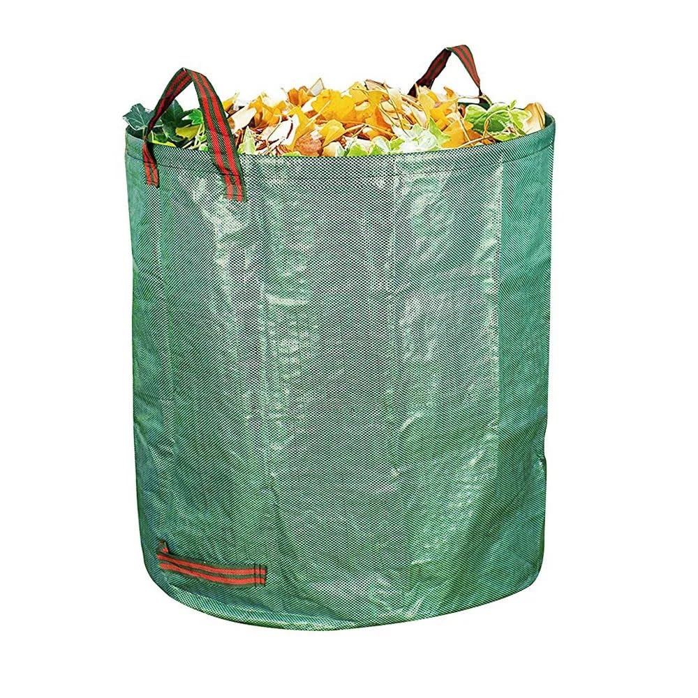 Sacos de Jardin Bolsa de basura de jardín resistente de gran capacidad, bolsas de basura tejidas para residuos de jardín, almacenamiento de contenedores de jardín Bolsa Jardin(500L)
