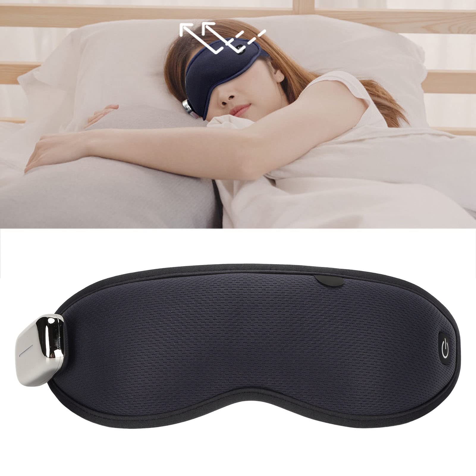 Masseur Oculaire avec Chaleur et Refroidissement, Soulagement de la Fatigue Améliorant le Sommeil Masseur Oculaire Chauffant Vibrant Rechargeable pour Migraines Yeux Secs Cernes