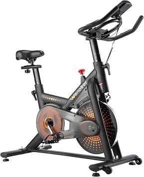 Wenoker Magnetic Exercise Bike for Home Adjustable Silent Spin Bike with 350lb Capacity, APP Connectivity, LCD Monitor & Device Holder Indoor Cycling Bike for Cardio & Weight Loss