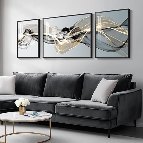 Large Framed Modern Luxury Abstract Wall Art for Living Room,
