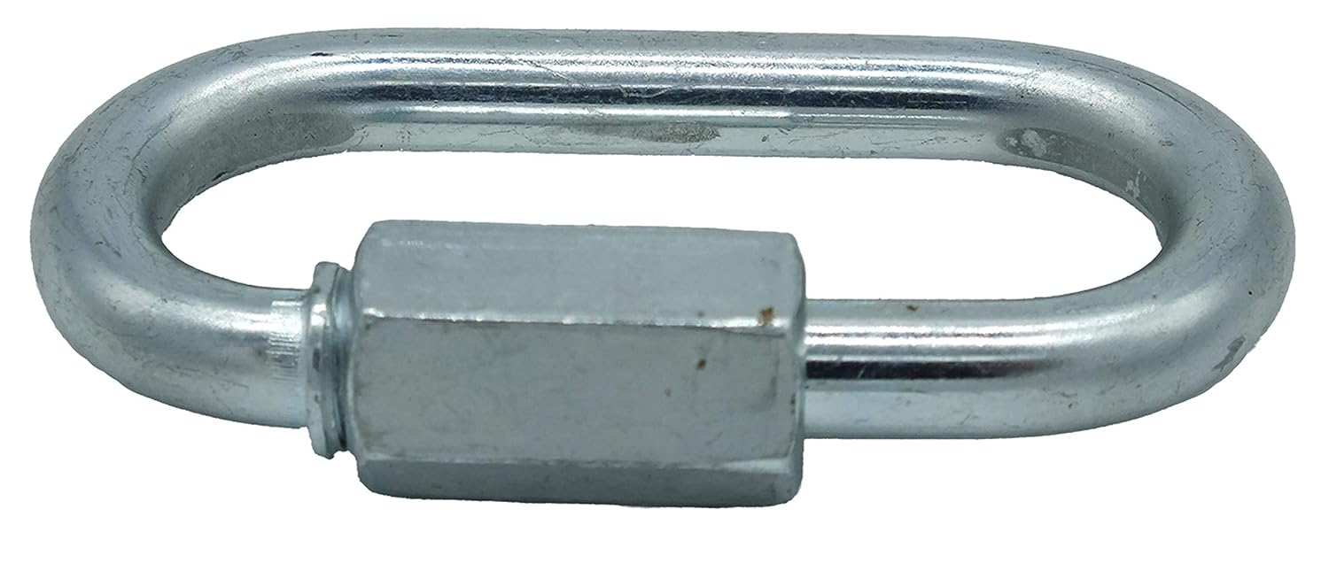 DuraBrite 316 Stainless Steel Oval Quick Link 3/8" - Marine Grade, Chain Link Connectors, Threaded Screw Links (Pack of 5)