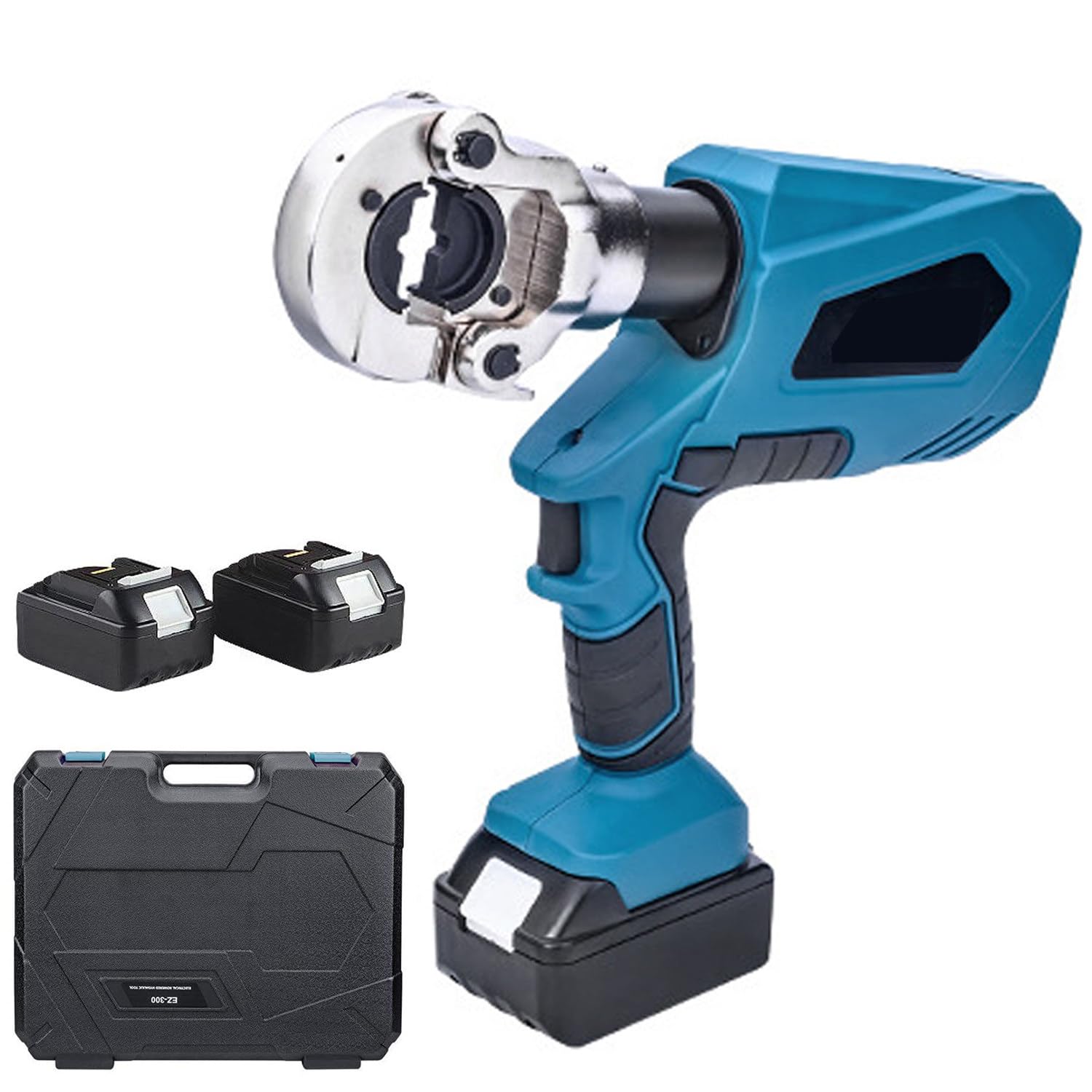 EZ-300 Electric Hydraulic Crimping Tool - 18V Rechargeable, 60KN, For Cable Lugs 16-300mm², With 10 Dies - View #8