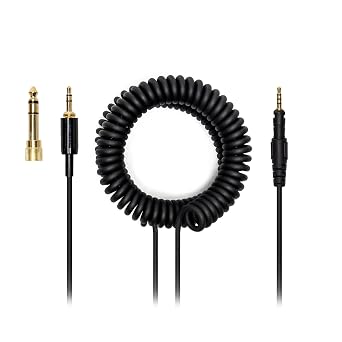 4 Pole Long Steps Audio DJ Cable Cord Line Plug Compatible with Pioneer HDJ-X5 X7 S7 CUE1 Headphones Extended Coiled Spring Dj Wire