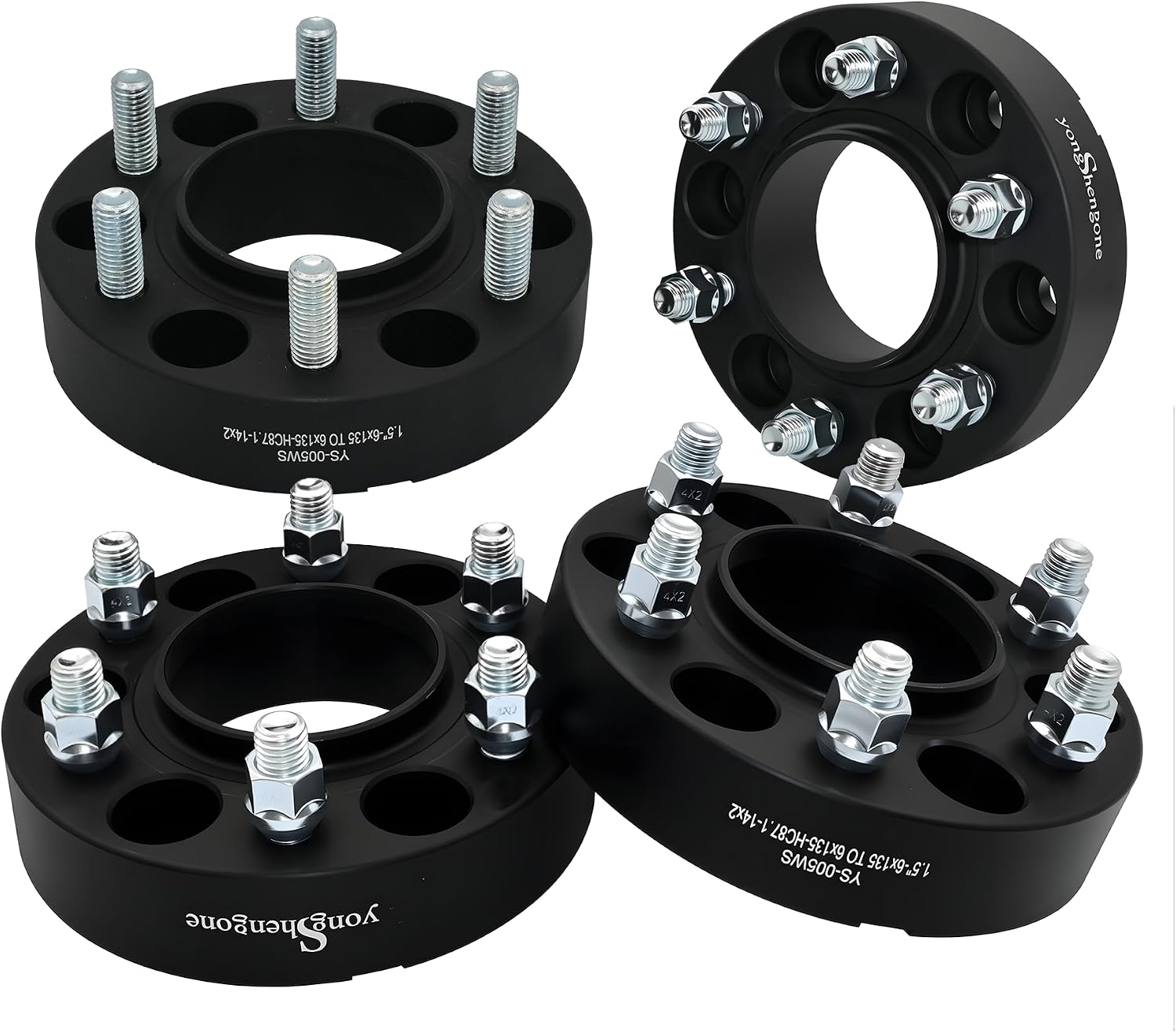 1.5" 6x135 Hubcentric Wheel Spacers for 2004-2014 Ford F-150 - Forged 87.1mm Bore & M14x2.0 Studs - Fits Expedition & Lincoln Navigator (2003-2014) - 4Pcs Set