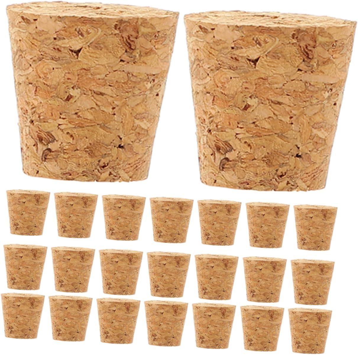 50pcs Tapered Wood Bottle Cork Plugs for Glass Bottles