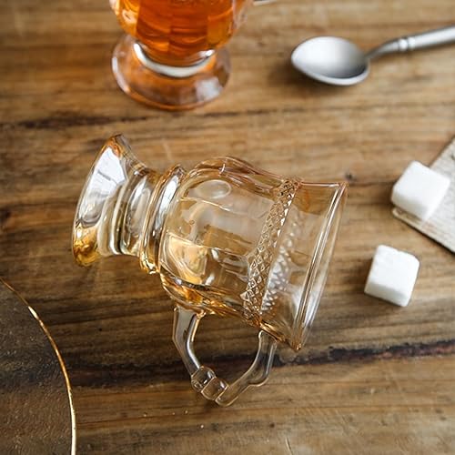 Miniatura 5 de Tazas de café irlandés, tazas de café expreso con patas de vidrio con asas, tazas transparentes para café, latte, capuchino, batido, caliente y