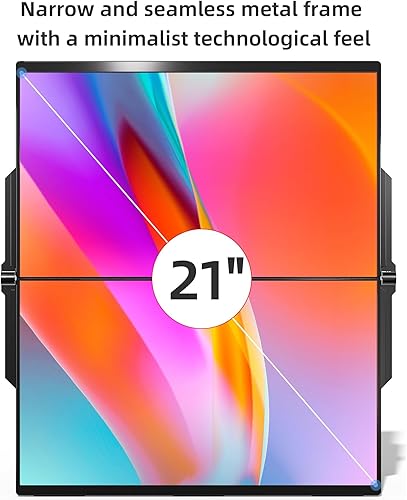 Miniatura 4 de Monitor de computadora doble plegable, extensor de pantalla para laptop IPS FHD de 15.6 pulgadas con plegable de 180 y 4 altavoces, puertos Mini