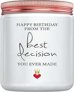 Funny Birthday Gift for Wife, Girlfriend - Romantic & Meaningful Bday Presents for Her from Husband - Lavander Scented Candles