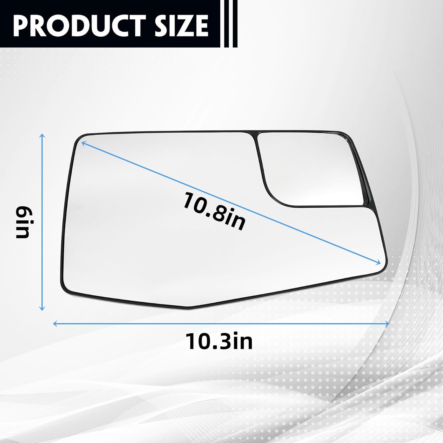 Passenger Right Side Door Heated Mirror Glass with Rear Holder Convex Blind Spot Glass for Chevy Silverado 1500 and GMC Sierra 1500 2019-2024 Replace# GM1325159 84309709