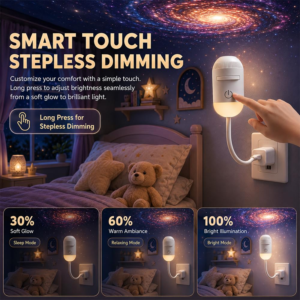 2 in 1 Galaxy Projector Night Light, LED Projektor Sternenhimmel mit 12 Folien, 360° Adjustable Sternenhimmel Projektor Erwachsene für Wohnzimmer, Schlafzimmer, Autos