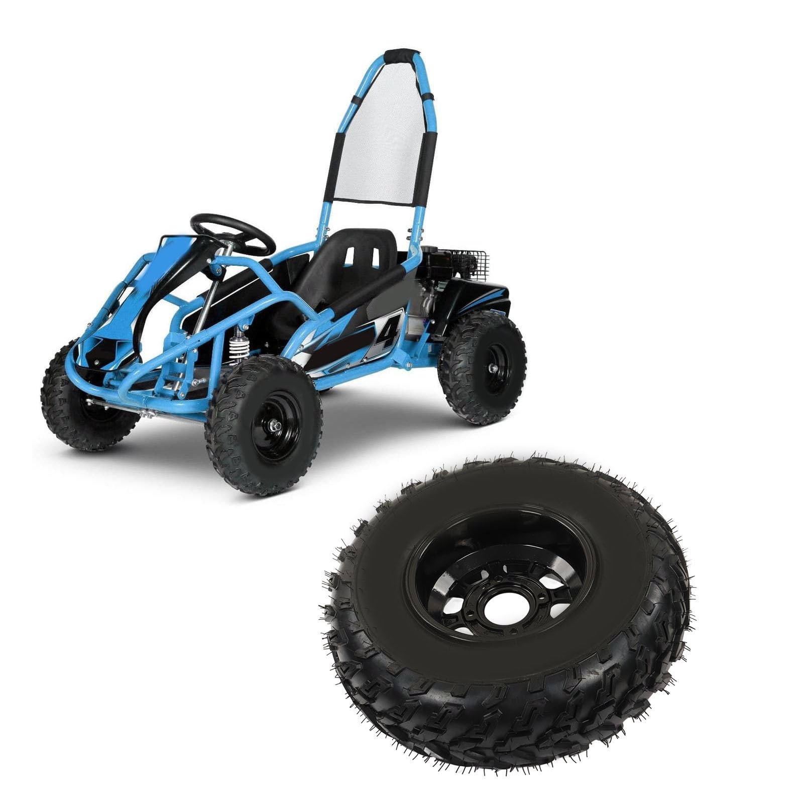 Pneumatico ATV, Pneumatico UTV 23x7‑10 a Bassa rumorosità con per 4 Ruote, Ruote per Tutti i Terreni Resistenti All'attrito e All'invecchiamento per Tosaerba ATV UTV Go