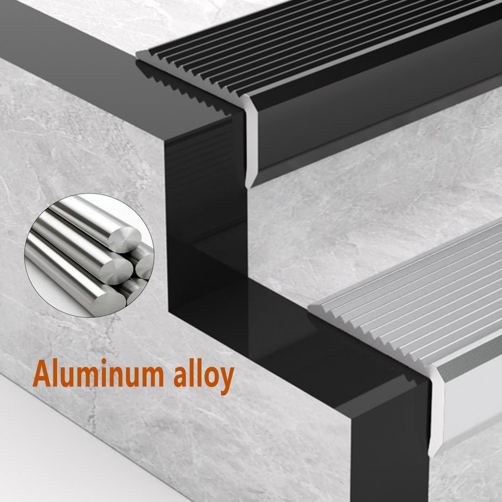 Rowkowany aluminiowy nosek schodowy w kształcie litery L, odporna na