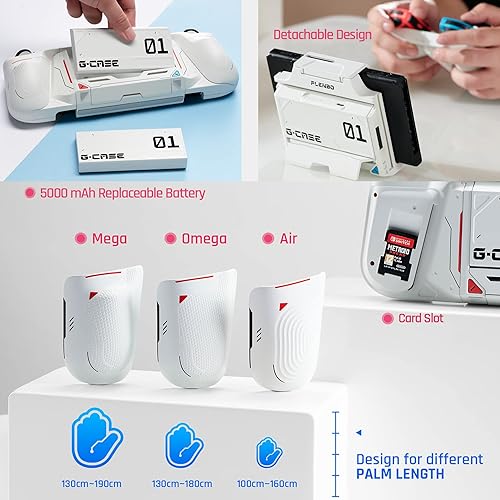 Vista 4 de PLENBO G-case Family Accessories Kit Set for Nintendo Switch OLED-7 Items Protective Charging Case, TV Dock Station, Bluetooth Adapter, Black