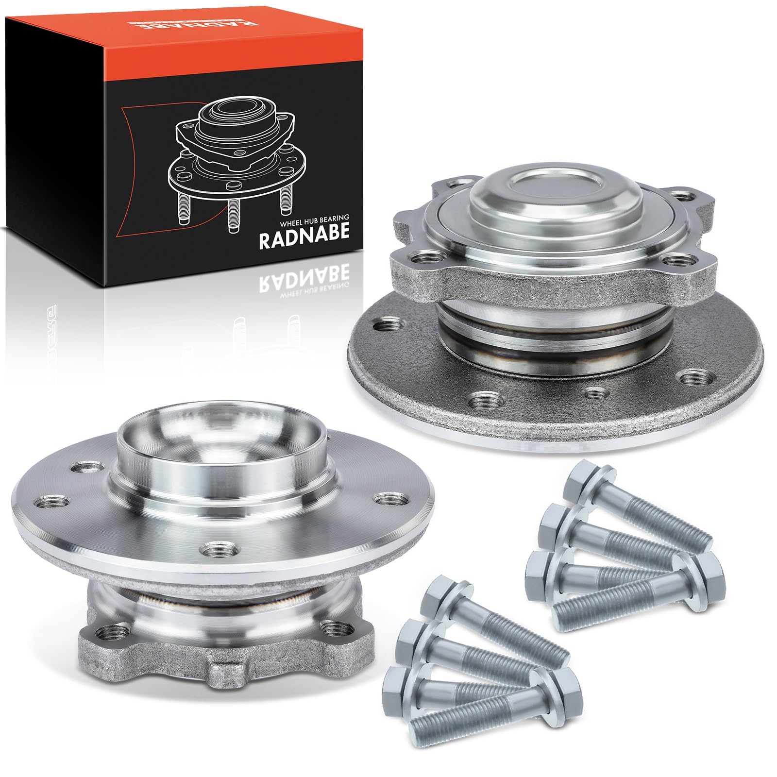 Frankberg 2x Radlager Radlagersatz Vorderachse Flansch-Rad ⌀147 Mit ABS Magnetring Kompatibel mit 1er E81 E82 E87 E88 X1 E84 3er Z4 R.o.a.d.s.t.e.r Replace# 513254, 31216765157