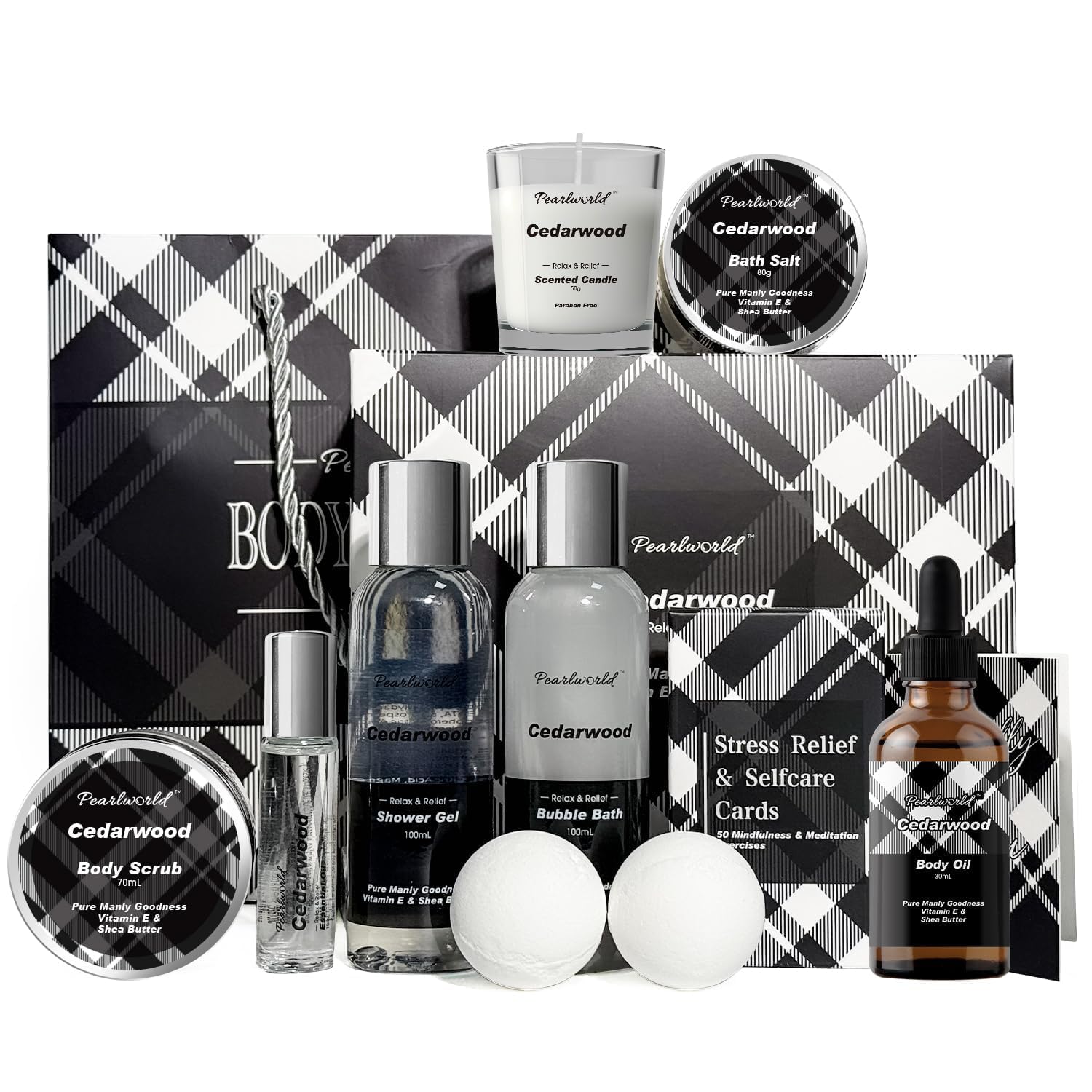 Amazon.com : 12Pcs Men's Spa Gift Set - Cedarwood Bath & Body Care