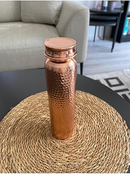 Forged Patterned Copper Mat - Thermos - Watercolor Copper Water Bottle