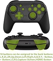 Vista 4 de eXtremeRate Back Buttons Attachment for Nintendo Switch Pro Controller, Clear Black Back Paddles Programable RISE4 Remap Kit for Switch Pro claro