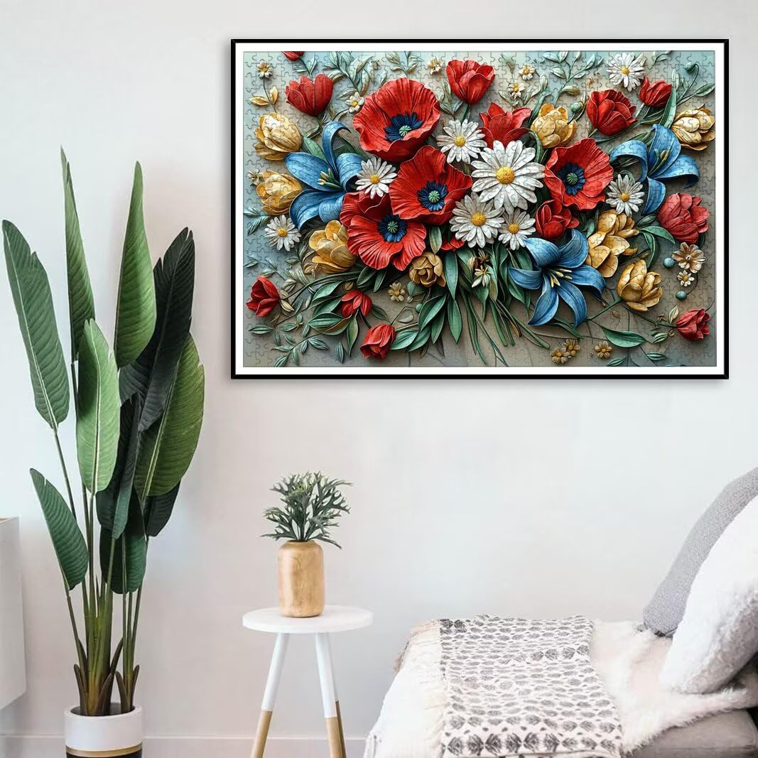 Puzzle 2000 Pezzi, Puzzle Fiori, Misura: 100x71cm, Regalo Donna/Uomo -8683