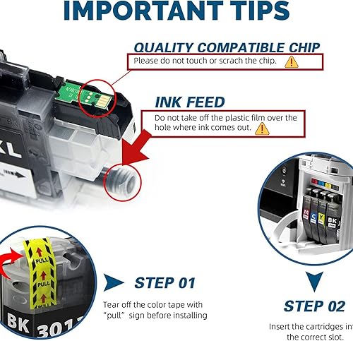 Miniatura 2 de LC3013bk LC3013XL - Cartuchos de tinta negra de repuesto para Brother LC-3013 LC-3011 LC3011bk de alto rendimiento para Brother MFC-J491DW