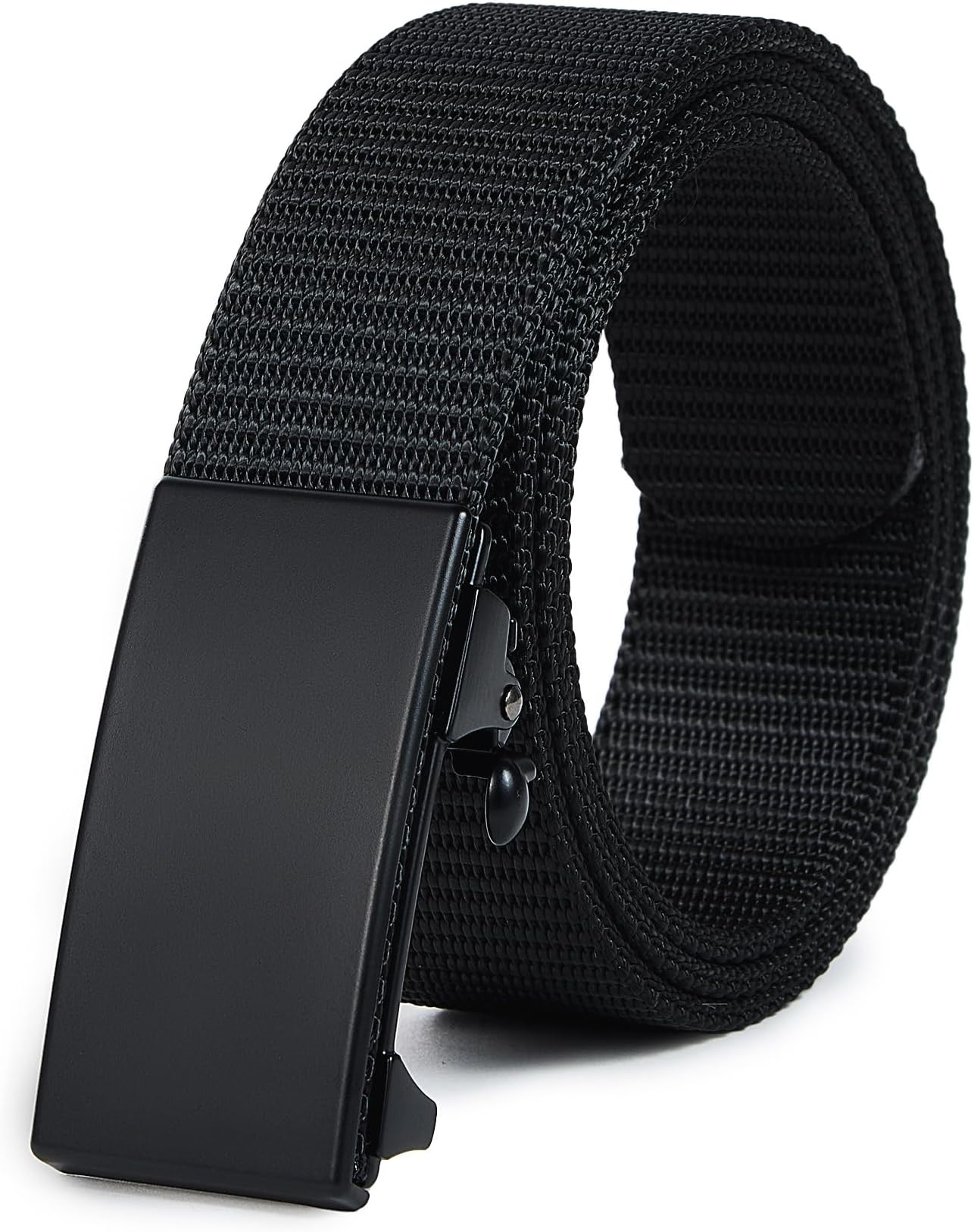 Men's Ratchet Web Belts,Outdoors Hiking Tactical Belt for Men,Nylon No Holes Golf Belts with Automatic Buckle