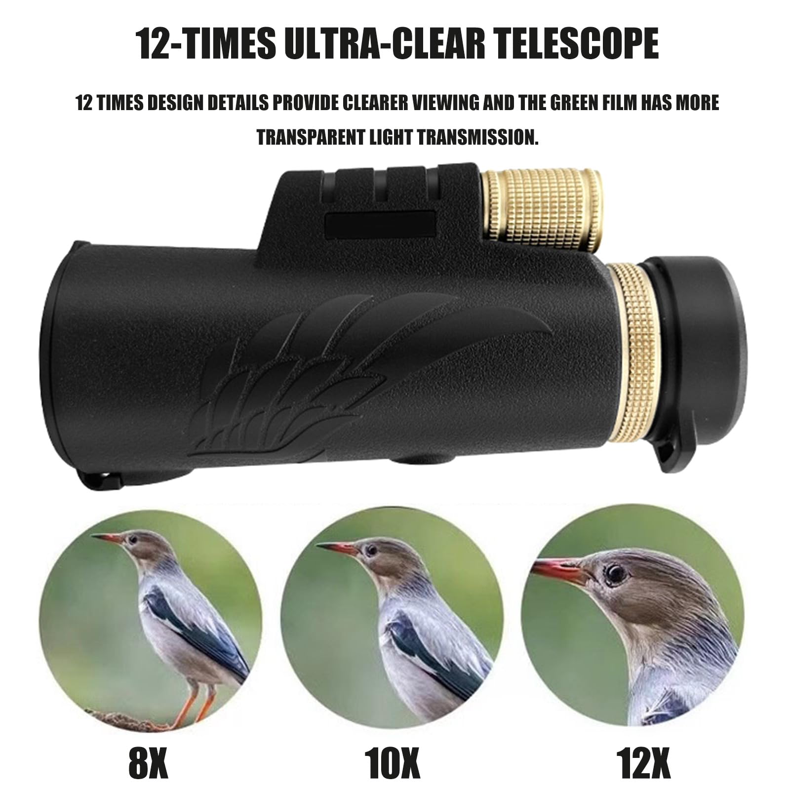 Monocular alimentado impermeable de largo alcance potente para conciertos al aire libre y camping