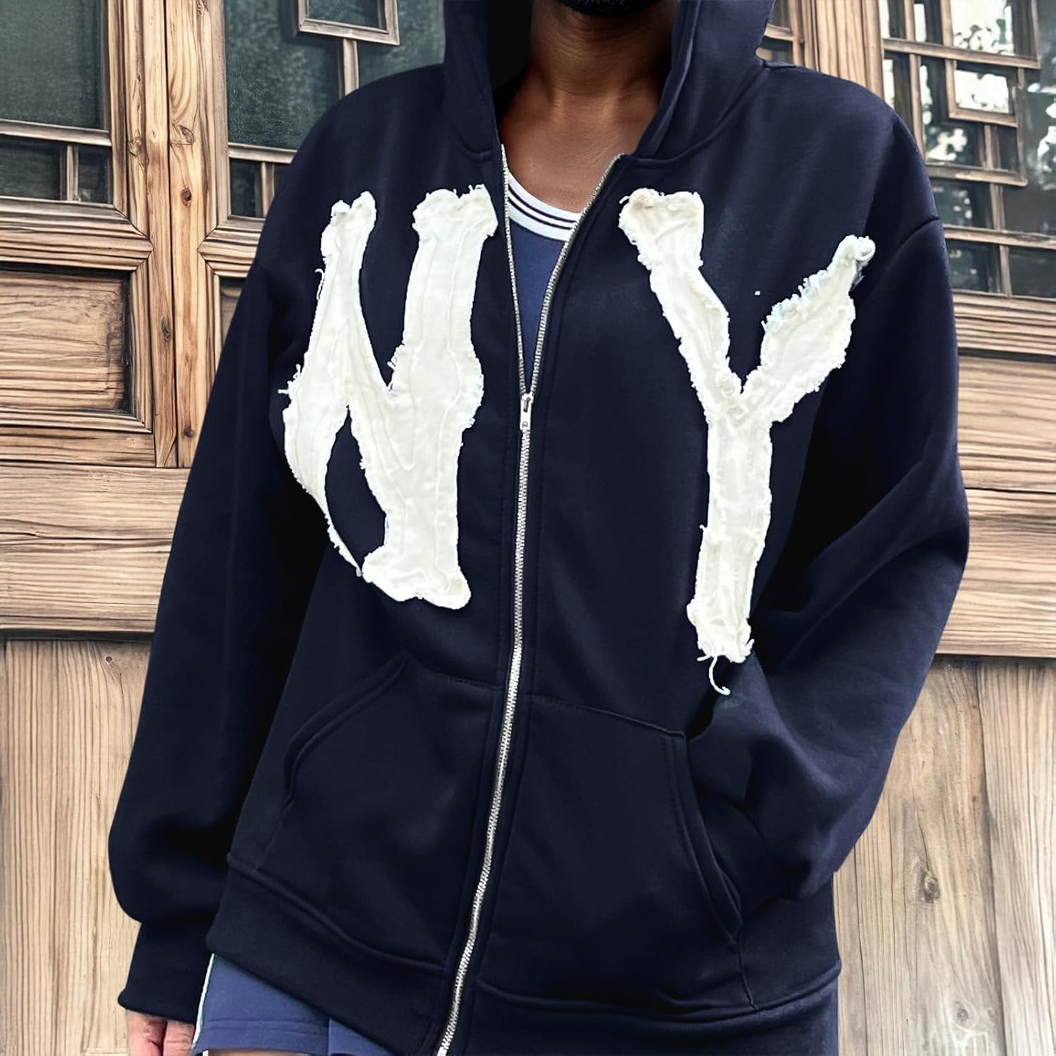 Oversized Graphic Zip Up Hoodies For Men Streetwear Jacket Harajuku Zipper Y2k Hoodie Letter Embroidered Hooded Tops