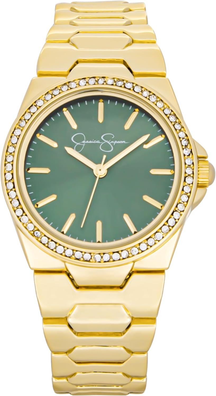Jessica Simpson Womens Watches 32mm Face, Analog Quartz Dress Wrist Watch for Women