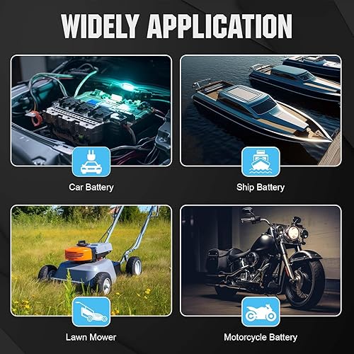 Miniatura 8 de ECO-WORTHY Cargador de batería inteligente automático de 12V 5A y pantalla LCD del mantenedor para la batería de plomo ácido y litio (LiFePO4)