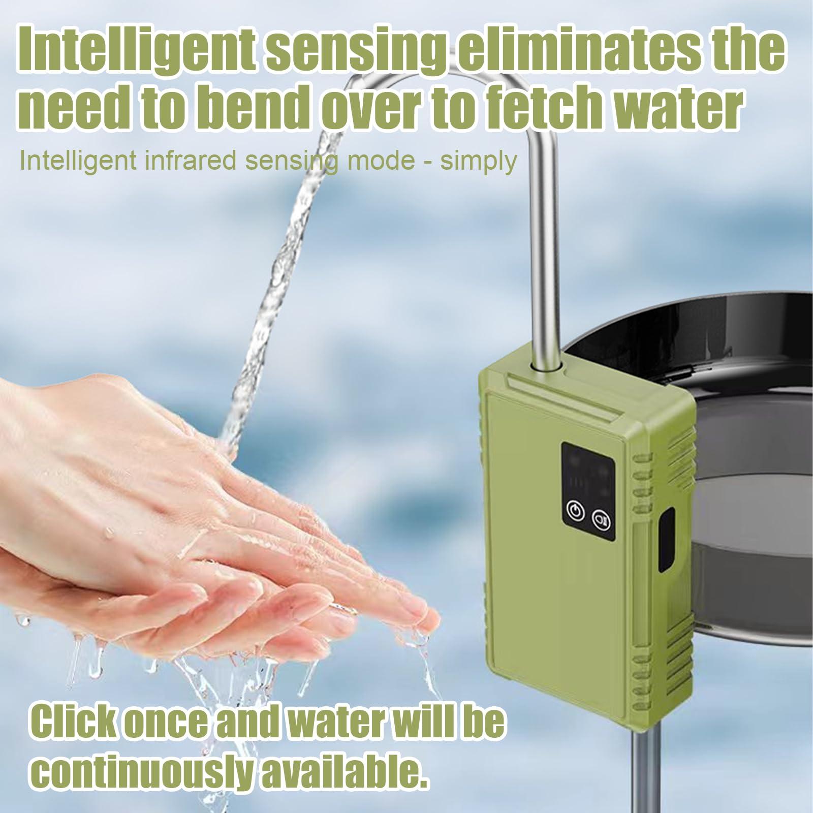 Aquarium Luftpumpe, Grüne Smart Sensor USB Sauerstoffpumpe, Multifunktional 3 Modi, Pumpen, Wasserbelüftung, Beleuchtung, Dreifache Filtration, USB Lade für Outdoor-Angeln und Aquarium