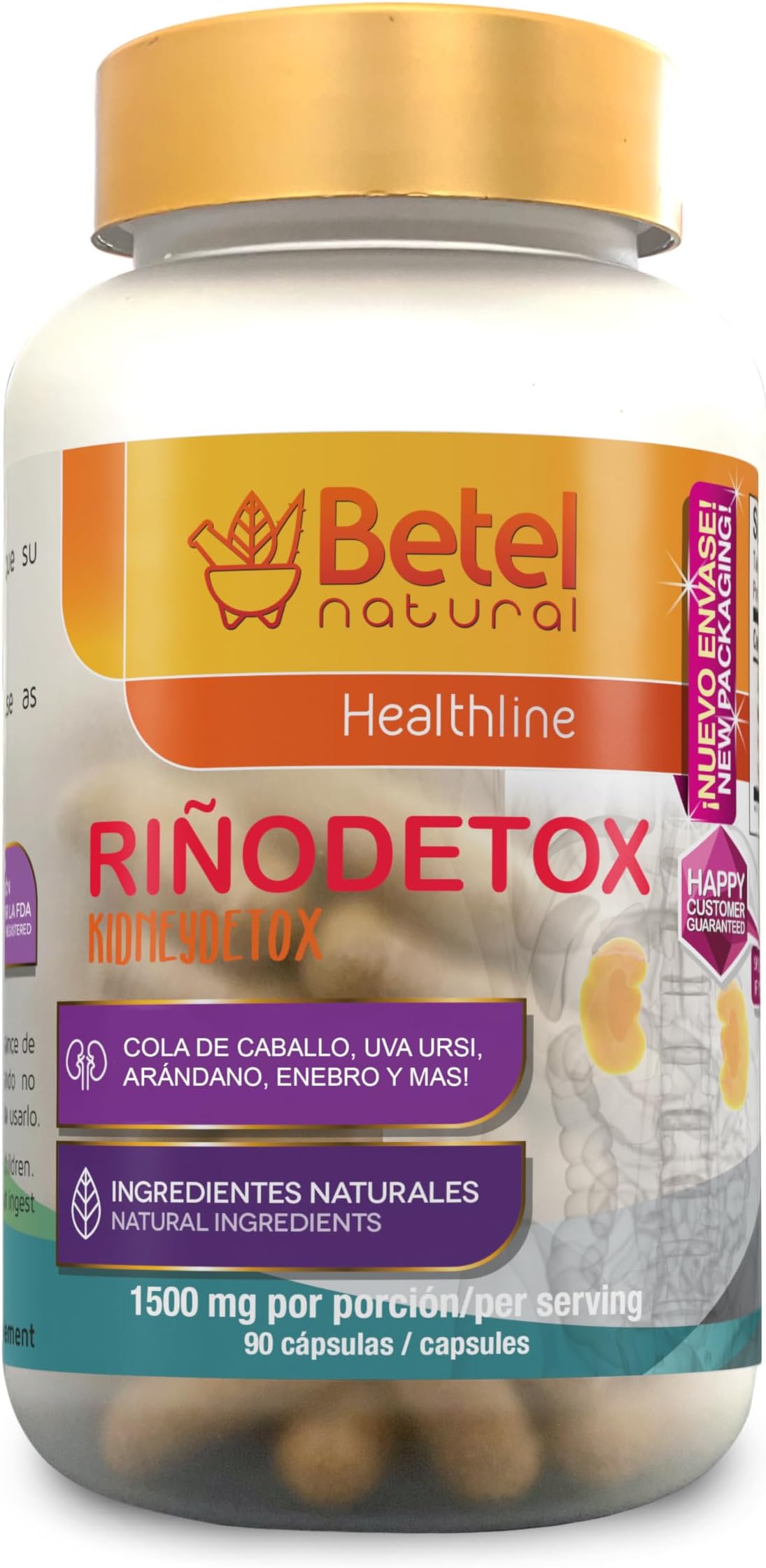 Betel Natural Rinodetox Capsules Natural Kidney Support - 90 Capsules