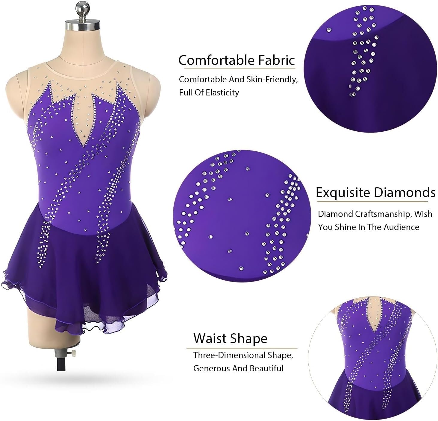 Figure Skating Dress Women, Girl Skating Skirt, Ice Skating Dress, Ballet Clothes Leotard Girls Training Wear