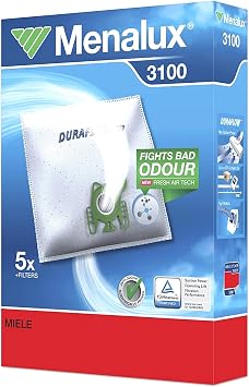 Menalux 3100 Pack of 5 Dustbags, 1 Motor Filter and 1 Micro Filter