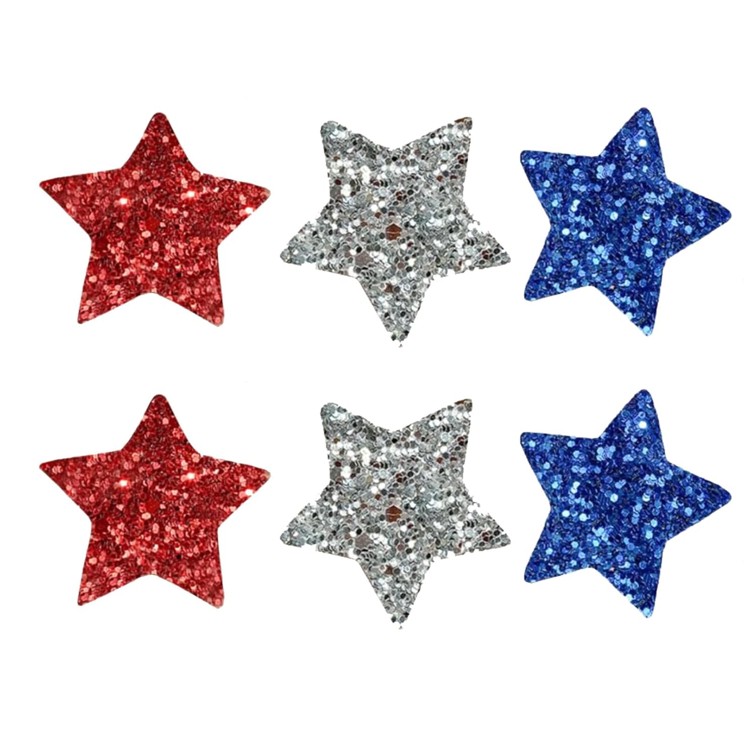 Patriotic 4th of July Accessories Star Alligator Hair Clips,6 Pcs Glitter Star Hair Barrettes Red White and Blue Hairpins 4th of July Hair Accessories for Baby Girls Party Cheering Squad