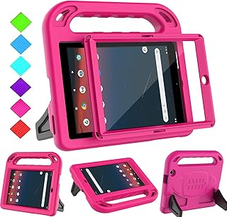 BMOUO Kids Case for Walmart Onn 8 Inch Gen 3 Tablet 2022 (Model:100071483) - with Built-in Screen Protector, Shockproof Light Weight Handle Stand Case for Walmart Onn 8 Inch Gen 3 2022, Rose
