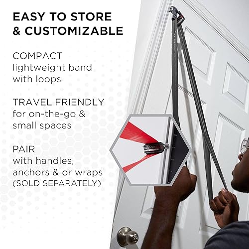 Miniatura 5 de THERABAND CLX Resistance Band with Loops, 5-Foot Non-Latex Exercise Band for Mobility, Rehab, Stretching & Home Workouts, Color-Coded Resistance