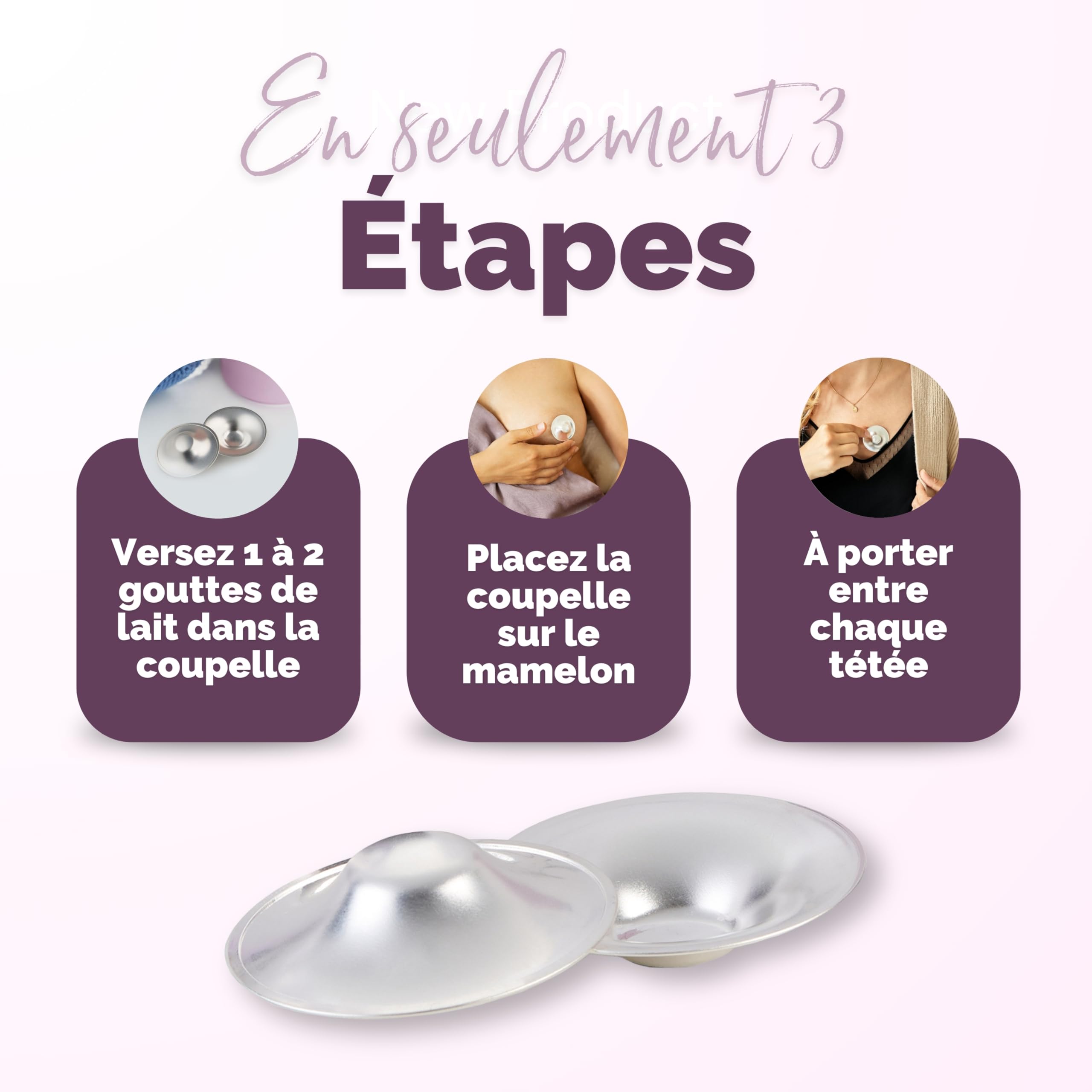 Livella | Coupelles en Argent pour l'Allaitement - Made in Germany - Pour les mamelons sensibles - Maintient un milieu cutané humide - Bouts de sein protecteurs pour la maternité et le post-partum
