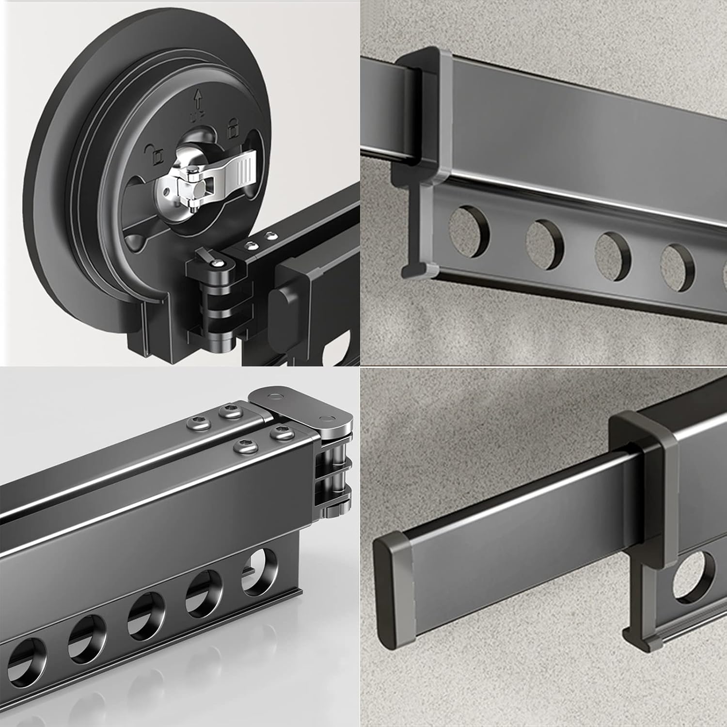 Wall Mounted Clothes Drying Rack, Foldable Space Saving Suction Cup Airer, Portable Laundry Rack with Towel Bar, Extendable Clothes Horse for Efficient Drying