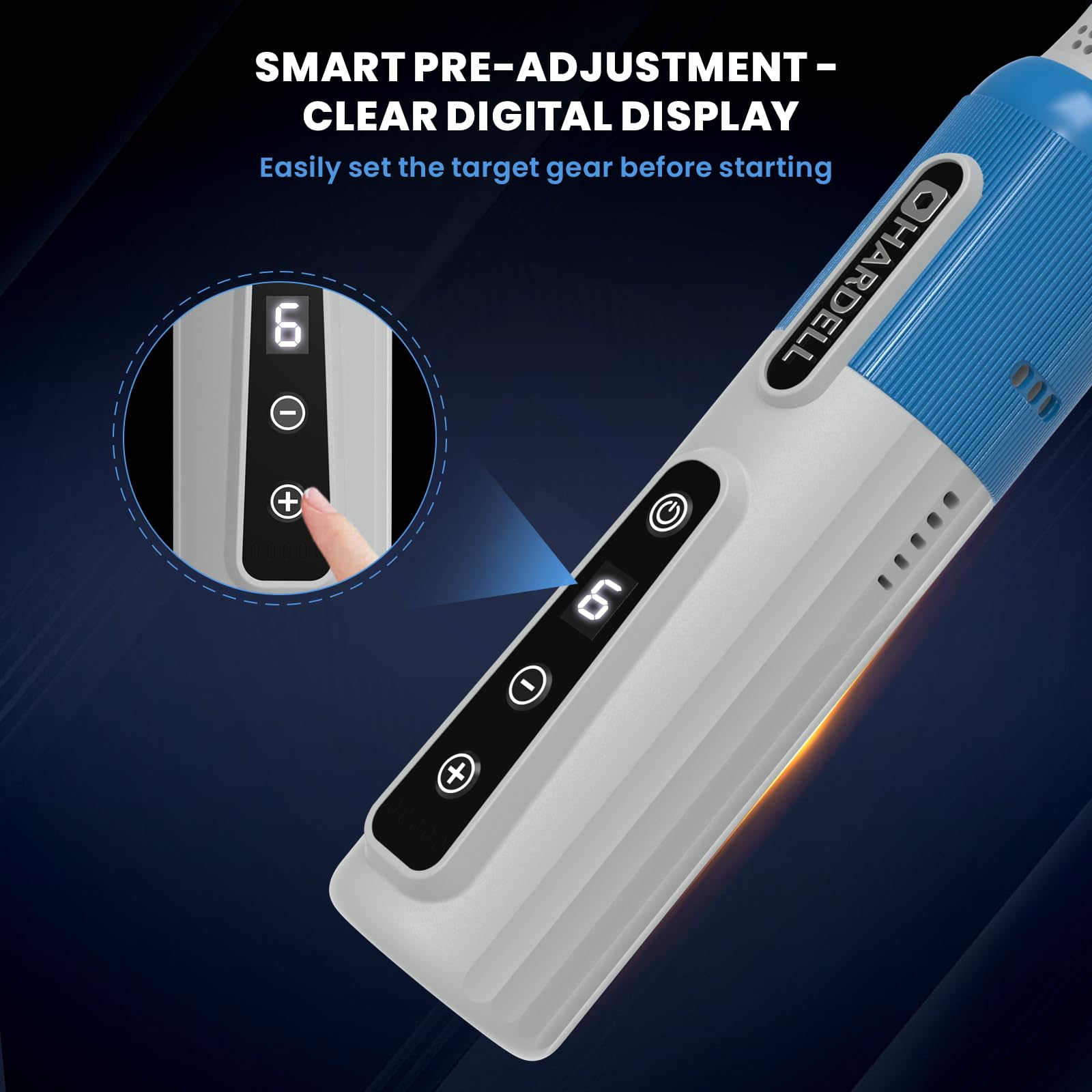 HARDELL Kit de herramientas giratorias inalámbricas, herramienta giratoria de 8 V y 6 velocidades con pantalla digital y carga USB-C, mototool multifunción con 80 accesorios para tallar, lijar, pulir