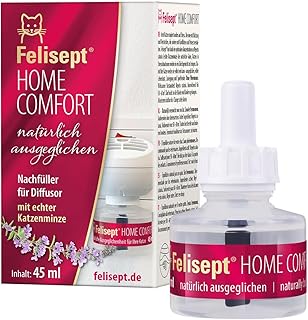 Felisept Home Comfort Nachfüllflakon 45ml Entspannungsmittel - Beruhigungsmittel für Katzen - Katzen Beruhigungsmittel mit natürlicher Katzenminze - Ohne Pheromone Katzen - Katzen Beruhigung product image