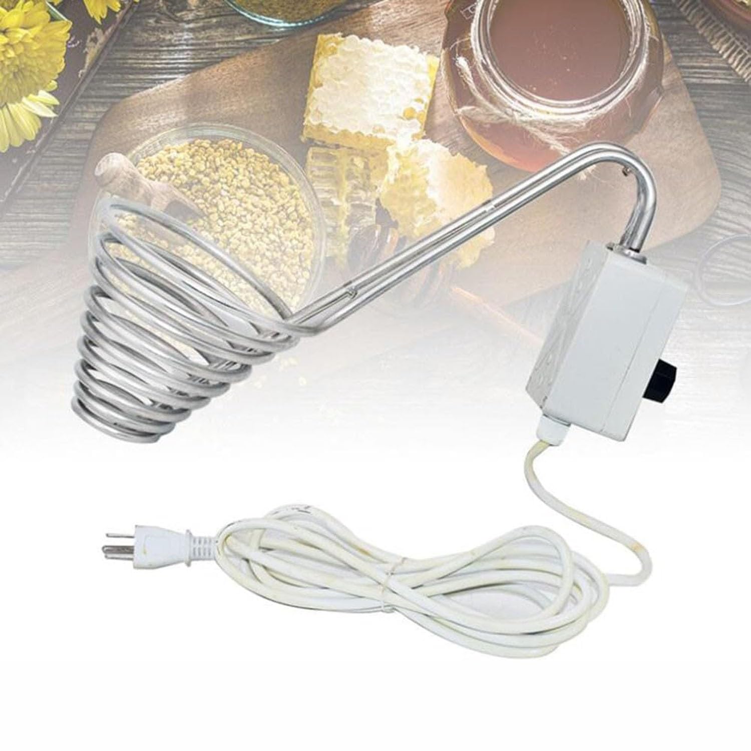 Riscaldatore per miele per uso alimentare, termostato per fusione in acciaio inossidabile, strumento per apicoltura, soluzione di riscaldamento dell'alveare di lunga durata per un'efficace fusione del