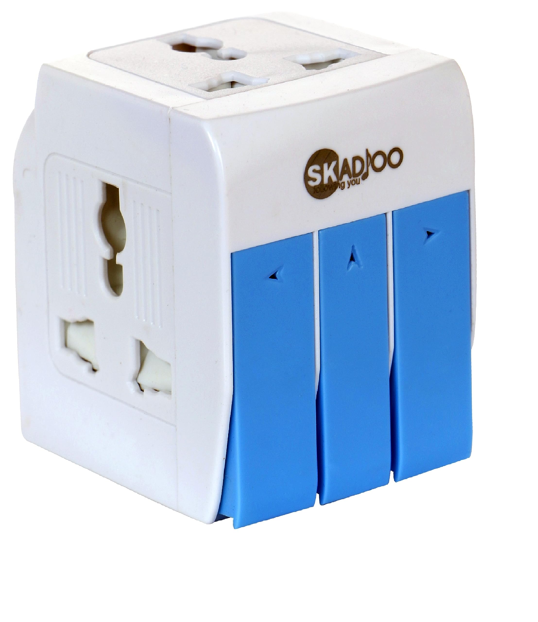 SKADIOO 3-in-1 Universal Travel Adapter Multi-Plug with Individual Switch and LED Indicator | Multi Plug Socket for Home use | 3 pin Multi Plug Socket- 5 Amps - 250 Volts (B0CD2PJRPN) Amazon Price History, Amazon Price Tracker