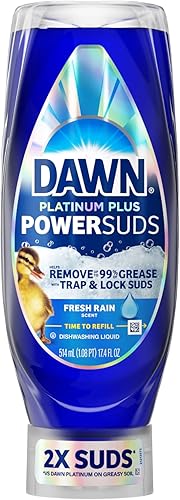 Miniatura 10 de Dawn Platinum Plus PowerSuds EZ-Squeeze - Jabón líquido para platos, líquido para lavavajillas, eliminación de grasa, botella al revés, aroma a