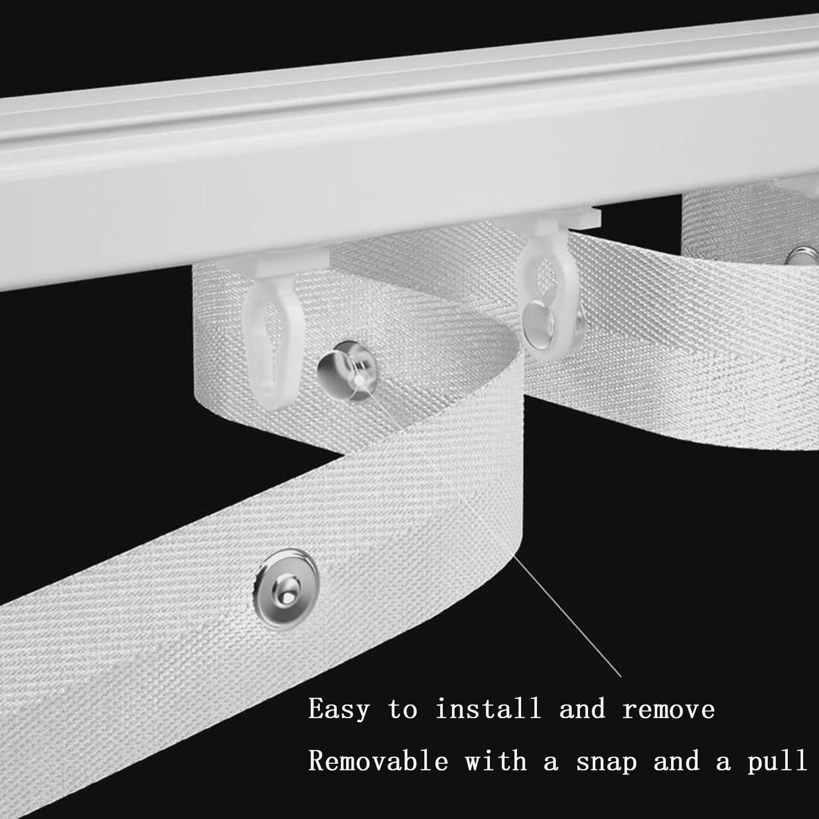Barra divisora ajustable de 3.3 pies y 19.6 pies con cinta para coser para persianas, fácil montaje, versátil, decoración del hogar